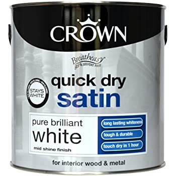 Crown Quick Dry Satin Pure Brilliant White 750ml
